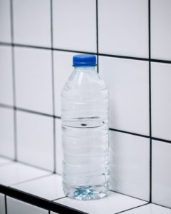 Closeup of a plastic bottle