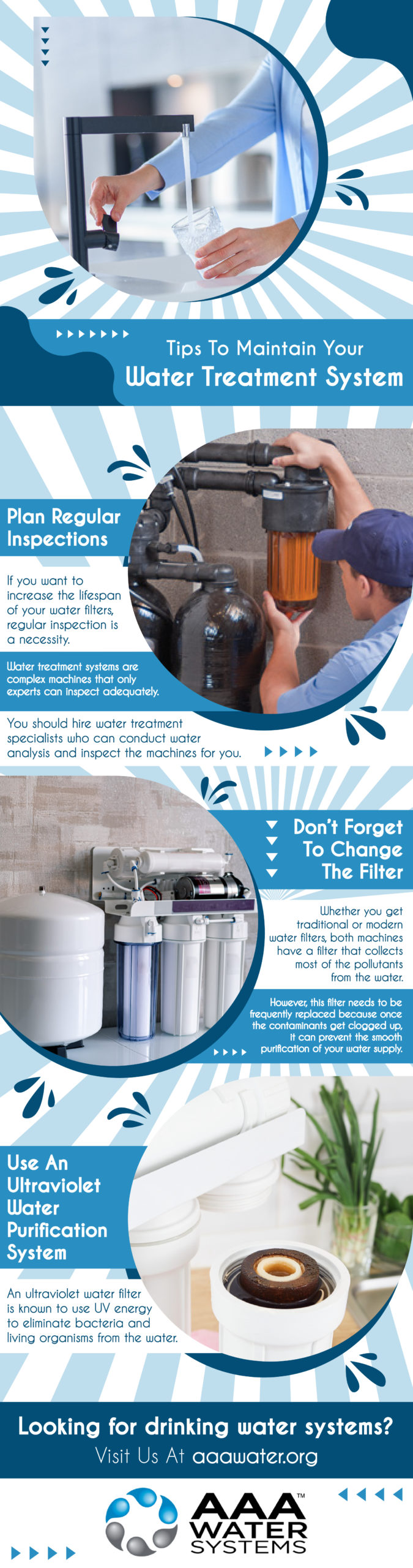 Tips to maintain your water treatment system - Infograph